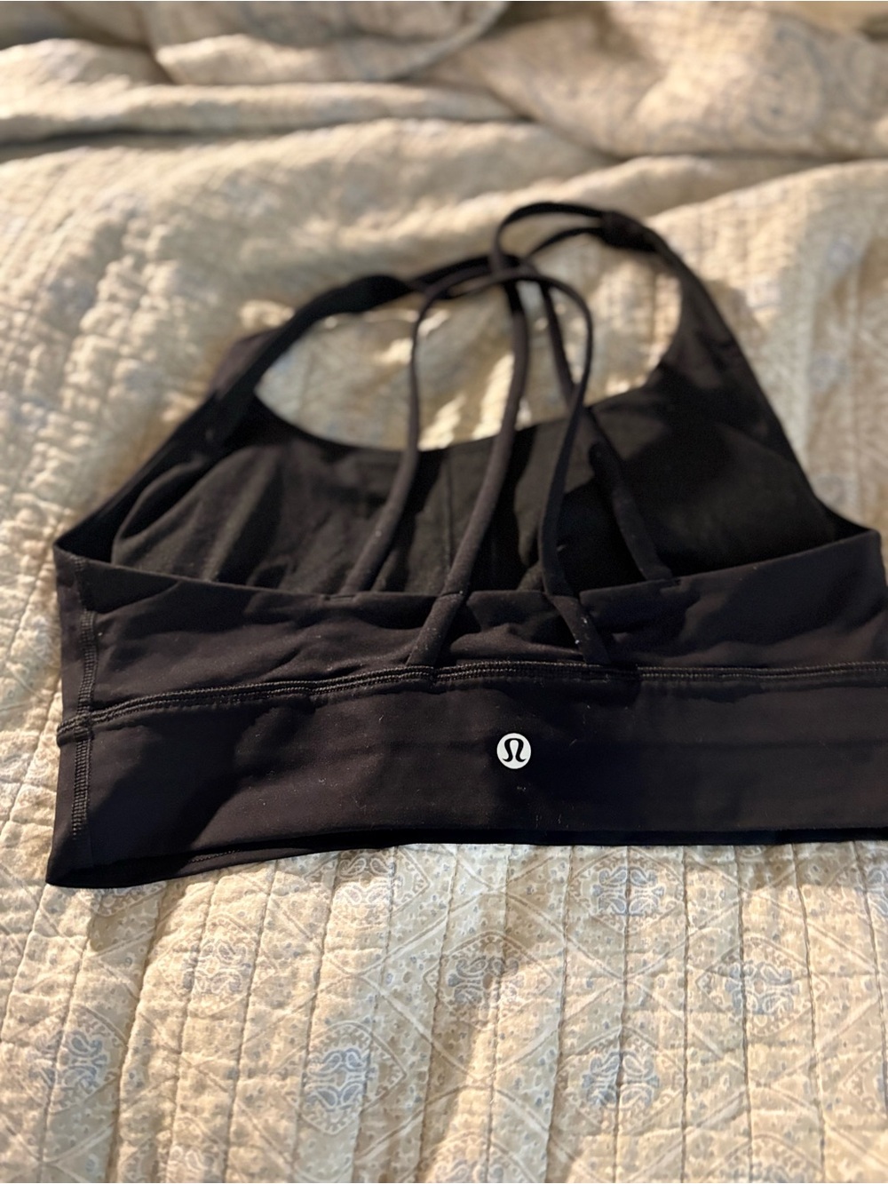 lululemon athletica Black Strappy Back Sports Bra